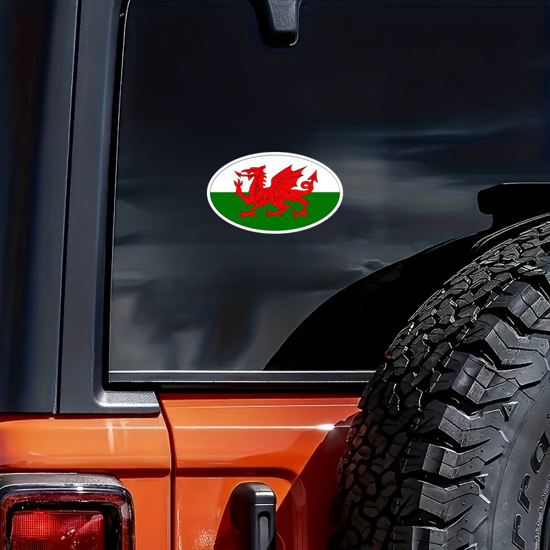 

Welsh Dragon Matte Vinyl Car Bumper Sticker - Durable, Easy Apply & Single-use Decal For Exterior Accessories