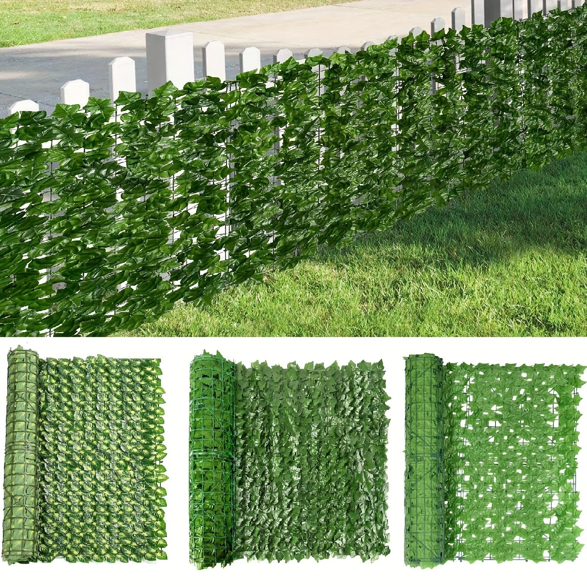 

Artificial Ivy Leaf Privacy Hedge Fence - Perfect For Home Gardens And Balcony Decorations