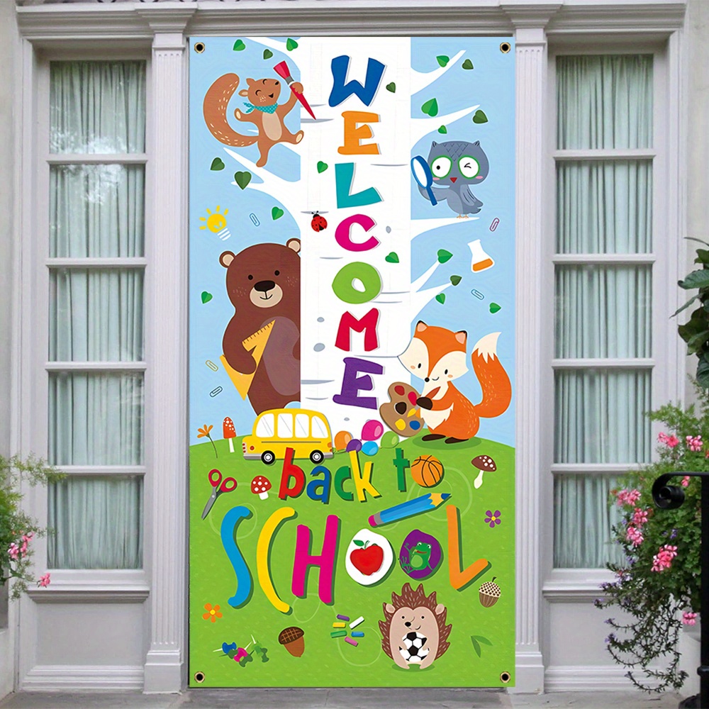 

Back To School Welcome Banner - 70x35 Inch Party Decorations - Festive Vinyl Banners For Home, Classroom, Or Party - Easy To Hang - No Electricity Required