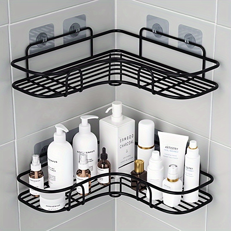 

Easy-install No-drill Shower Caddy - Durable Metal Corner Shelf For Bathroom & Kitchen, Space-saving Toiletry Organizer