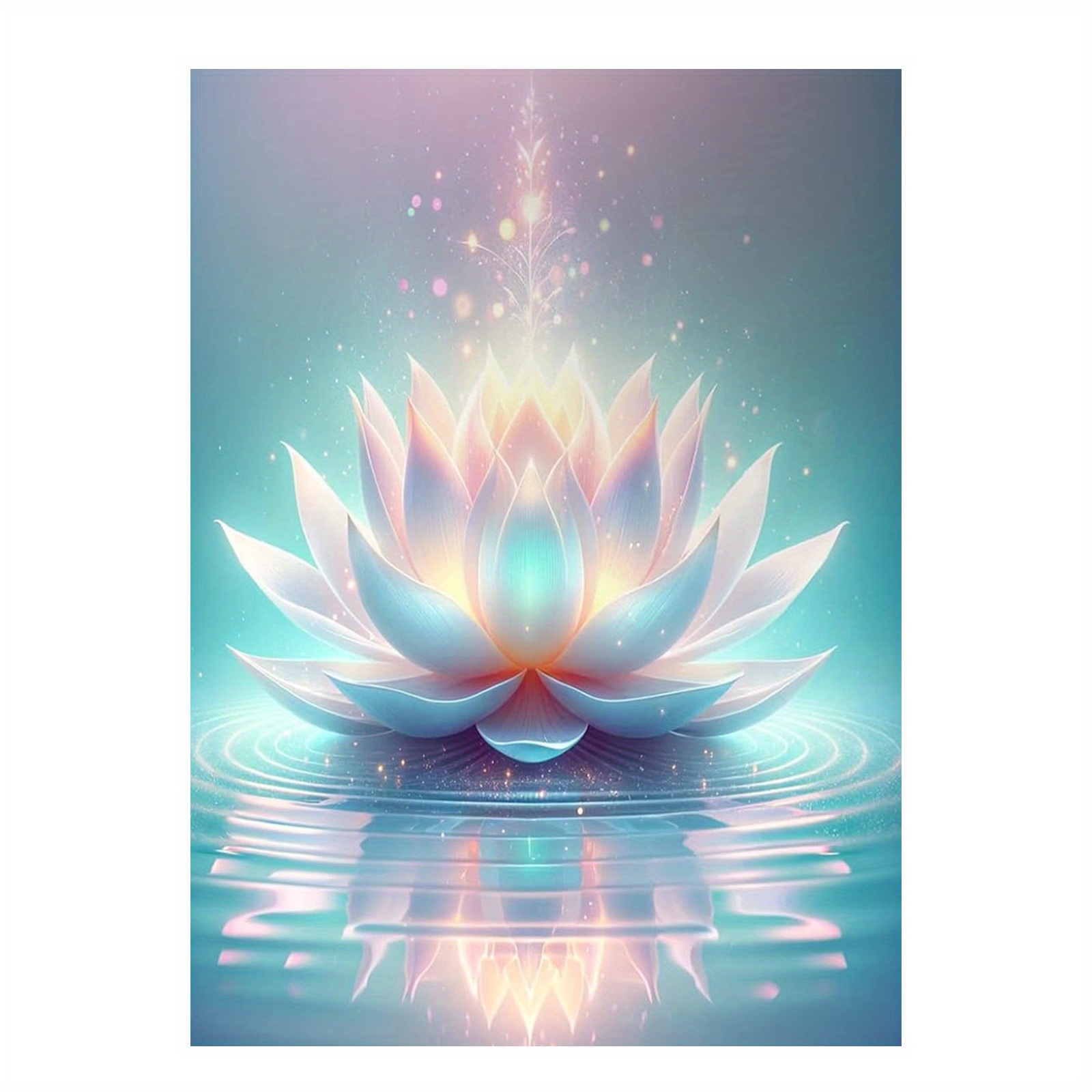 

Waterproof Canvas Lotus Flower Art Print Set – Frameless Spiritual Zen Meditation Wall Decor, Tranquility Flower Canvas Artwork, Modern Watercolor Lotus Blossom For Office And Home, 18x12