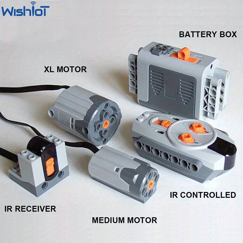 

5pcs Functions Set M 8883, Xl 8882 Motors, 8881 Aa Battery Box, Ir For And Engineering Moc Up - Compatible And Models, 14+