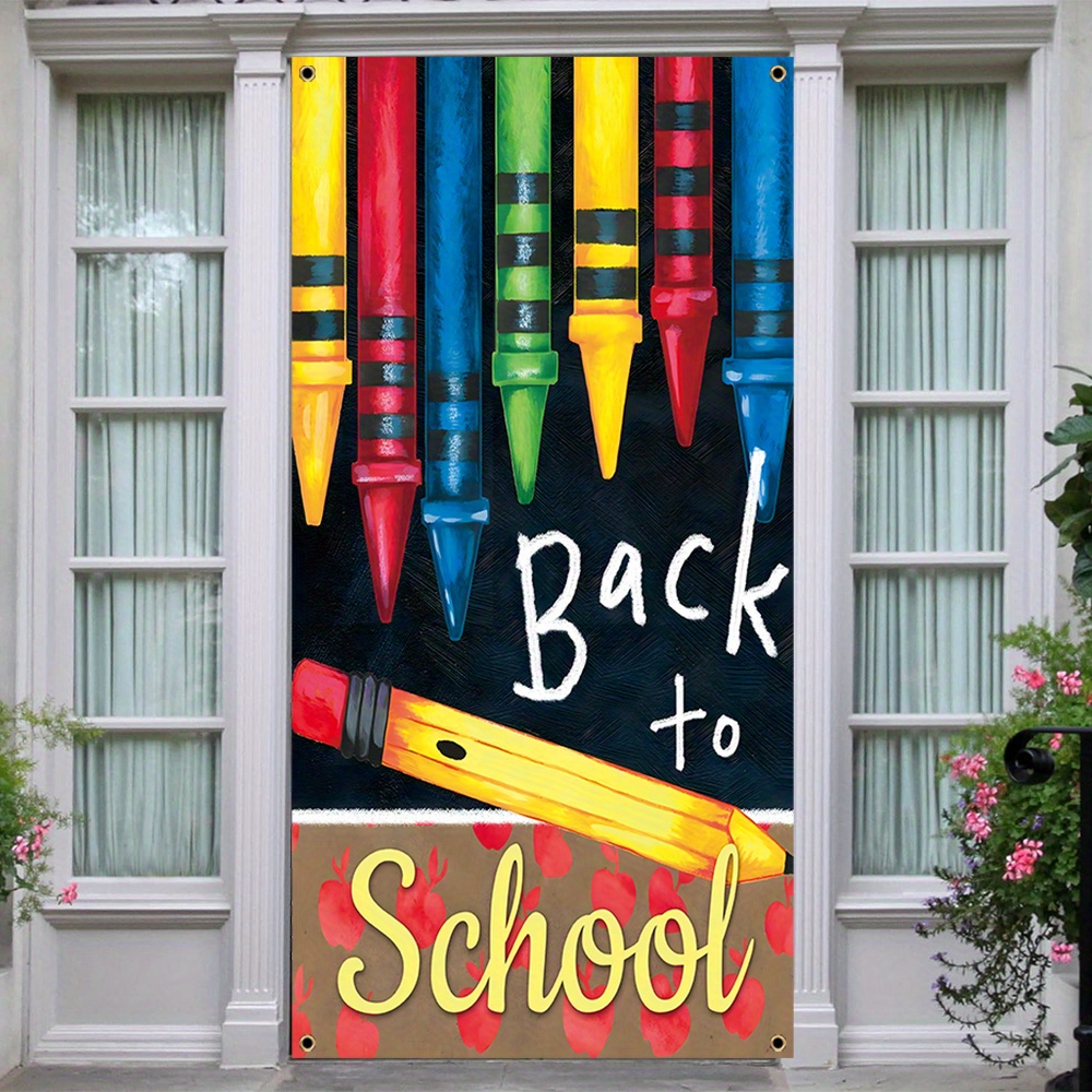 

Back To School Party Banner - 70x35 Inch Vinyl Banner For Home, Classroom, Or Party Decorations - Festive And Colorful Design