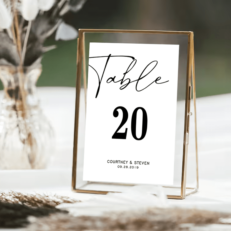 

20-pack Personalized Wedding Table Number Cards For Reception, Birthday, Anniversary, And Party Decoration, Customizable Seating Cards For Events