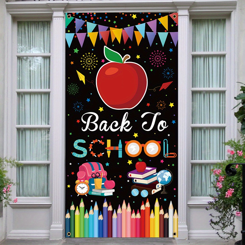 

Back To School Party Banner - 70x35 Inch Vinyl Banner For Home, Classroom, Or Party Decorations - Festive And Colorful Design - Easy To Hang - Suitable For Any Occasion