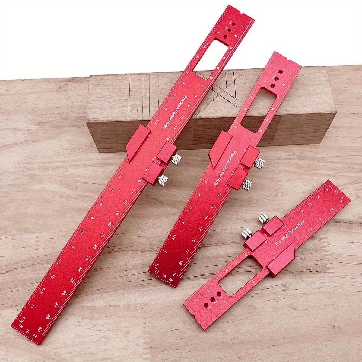 

Aluminum Positioning Ruler Woodworking Ruler Scribing Ruler Angle Ruler 16/20/30cm Measuring Tool Diy