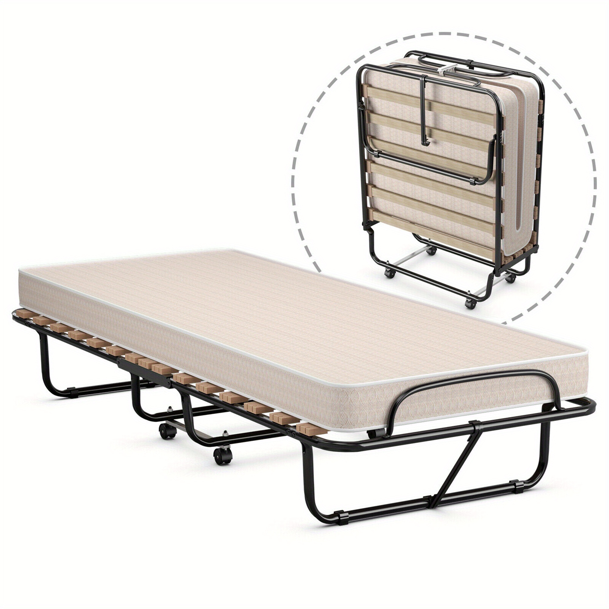 

Gymax Folding Bed W/ Foam Mattress In Italy