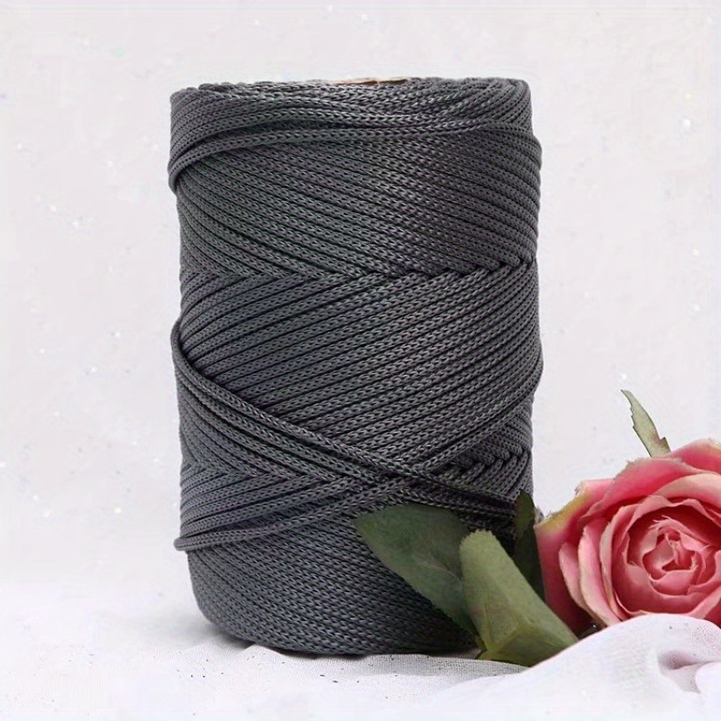 1pc, 200m Thick Thread Cylinder Thread Hollow Thread Ice Hemp Thread Hand Woven Crochet Hat Cushion Hook Bag Thread