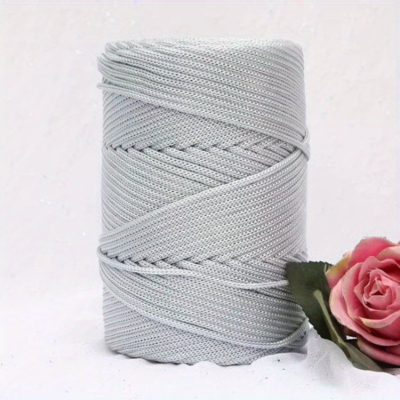 1pc, 200m Thick Thread Cylinder Thread Hollow Thread Ice Hemp Thread Hand Woven Crochet Hat Cushion Hook Bag Thread
