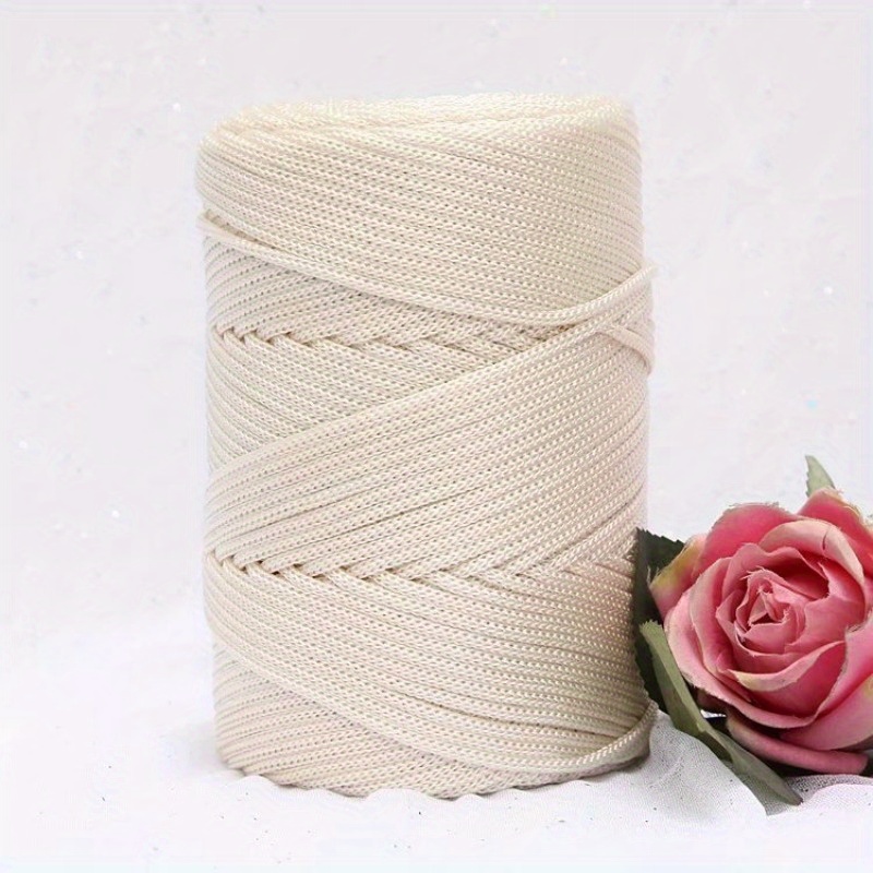 1pc, 200m Thick Thread Cylinder Thread Hollow Thread Ice Hemp Thread Hand Woven Crochet Hat Cushion Hook Bag Thread
