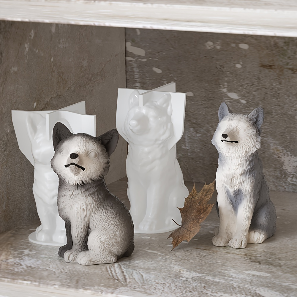 

3d Wolf Cub - Diy & Plaster , Decor Ornaments Intricate And