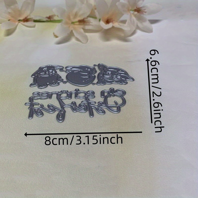 Metal Cutting Dies And Stencils For Easter Bunny Designs, Perfect For Scrapbooking And Decorative Embossing Crafts