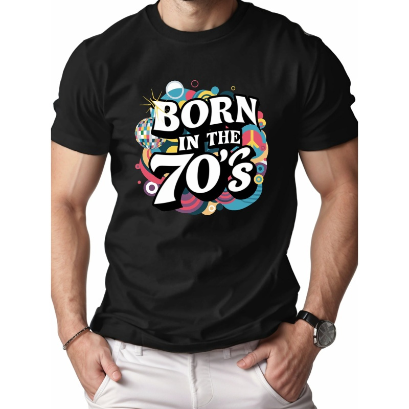 

Nostalgic Disco Design Pure Cotton Men's Tshirt Comfort Fit