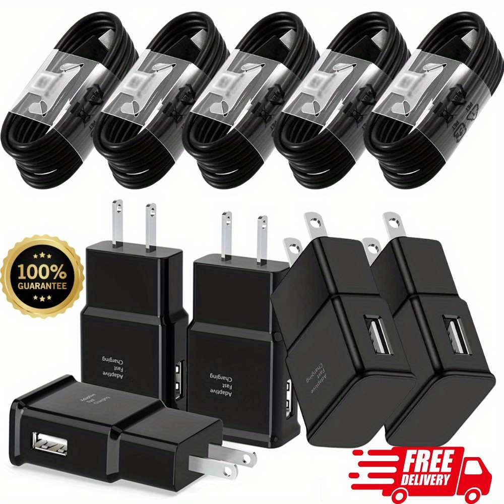 

Fast Wall Charger Adapter Plug Type C Charging Usb Cable Lot For Samsung Galaxy