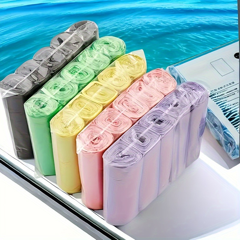 

5pcs Of 75pcs 4 Gallon Small Trash , Polyethylene Disposable - For Bathroom, & Cleaning