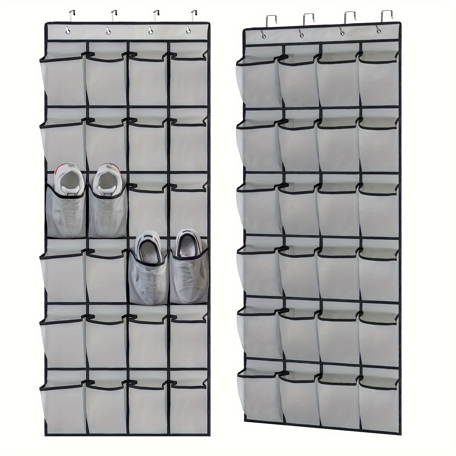 

Space-saving Over-the-door Shoe Organizer With 24 Large Mesh Pockets - Ideal For Retail, Boutiques & Supermarkets