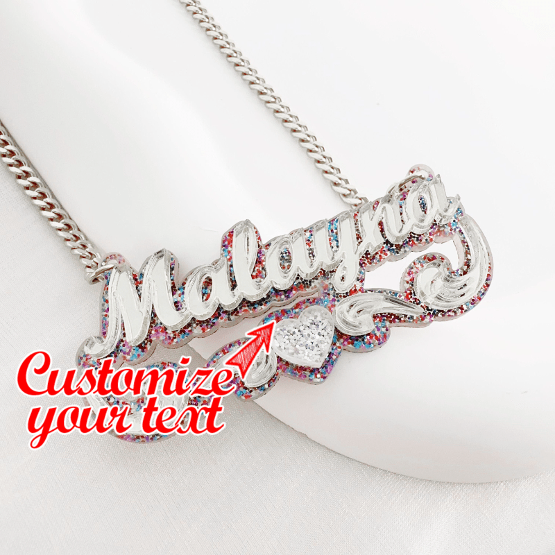 

Necklace For Men, Customized Acrylic Name Pendant, Birthday Gift, Couple Gift (only In English, Other Languages Will Be Translated Into English)