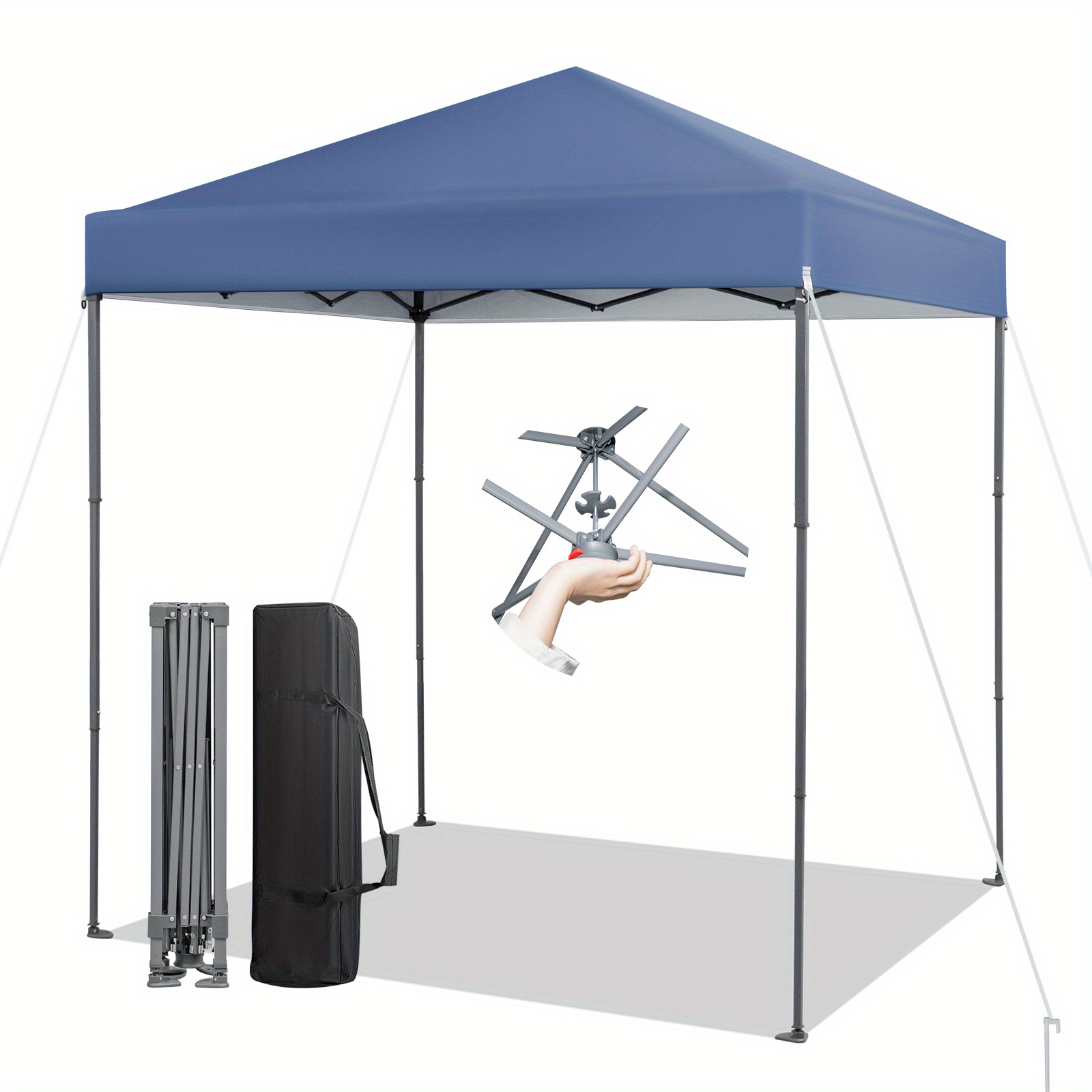 

Safstar Patio 6.6x6.6ft Outdoor Pop-up Canopy Tent Upf 50+ Portable Sun Shelter Blue