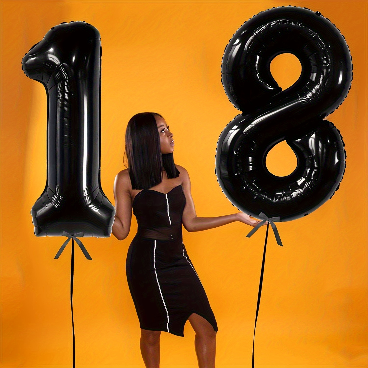 

2pcs Black Balloon Decoration, 40 Inches 18 Balloon, Decoration, 18th Party Decoration