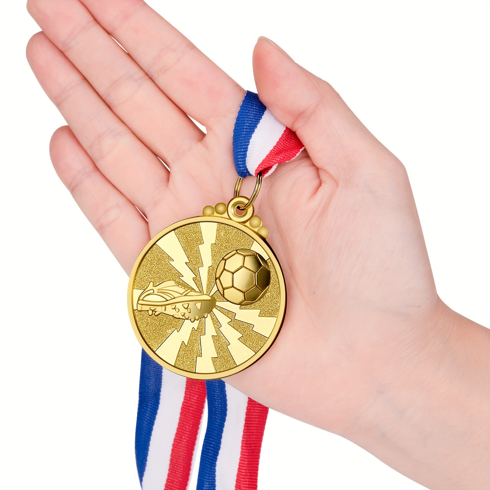 

12-pack Premium Soccer Medals - Durable Zinc Alloy, Perfect For Football Matches, School & Club Competitions - Attractive Design To Celebrate Achievements