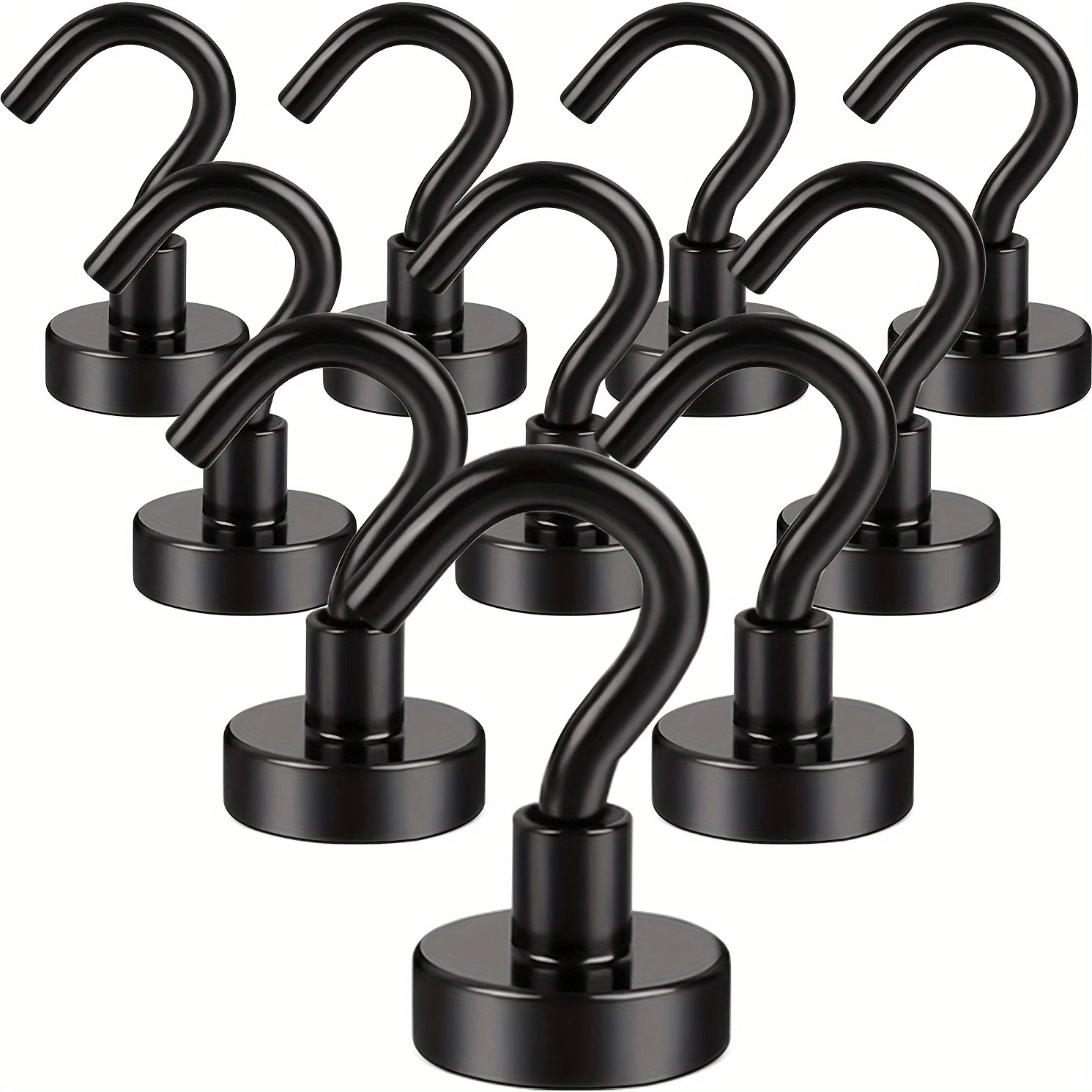 

5/10pcs Per Set, Magnetic Hooks, 25lbs Strong Magnet Hooks For Kitchen, Home, Cruise, Workplace, Office And Garage