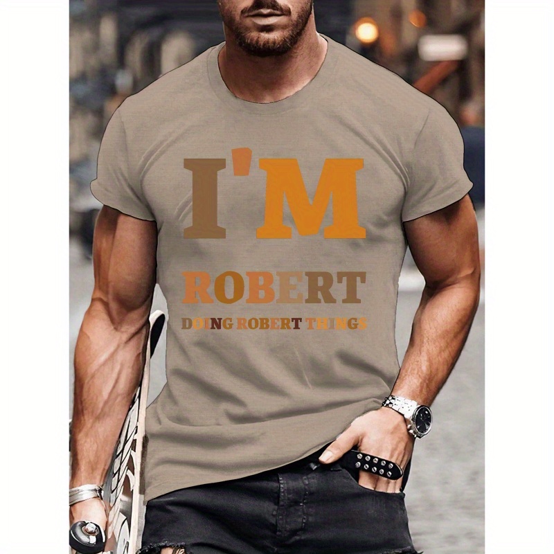 

Robert Things Fitted Men's T-shirt, Sweat-wicking And Freedom Of Movement