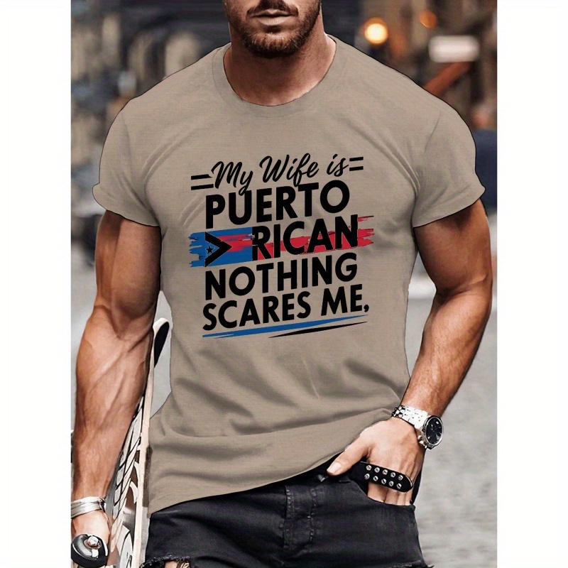 

Puerto Rican Brave Fitted Men's T-shirt, Sweat-wicking And Freedom Of Movement