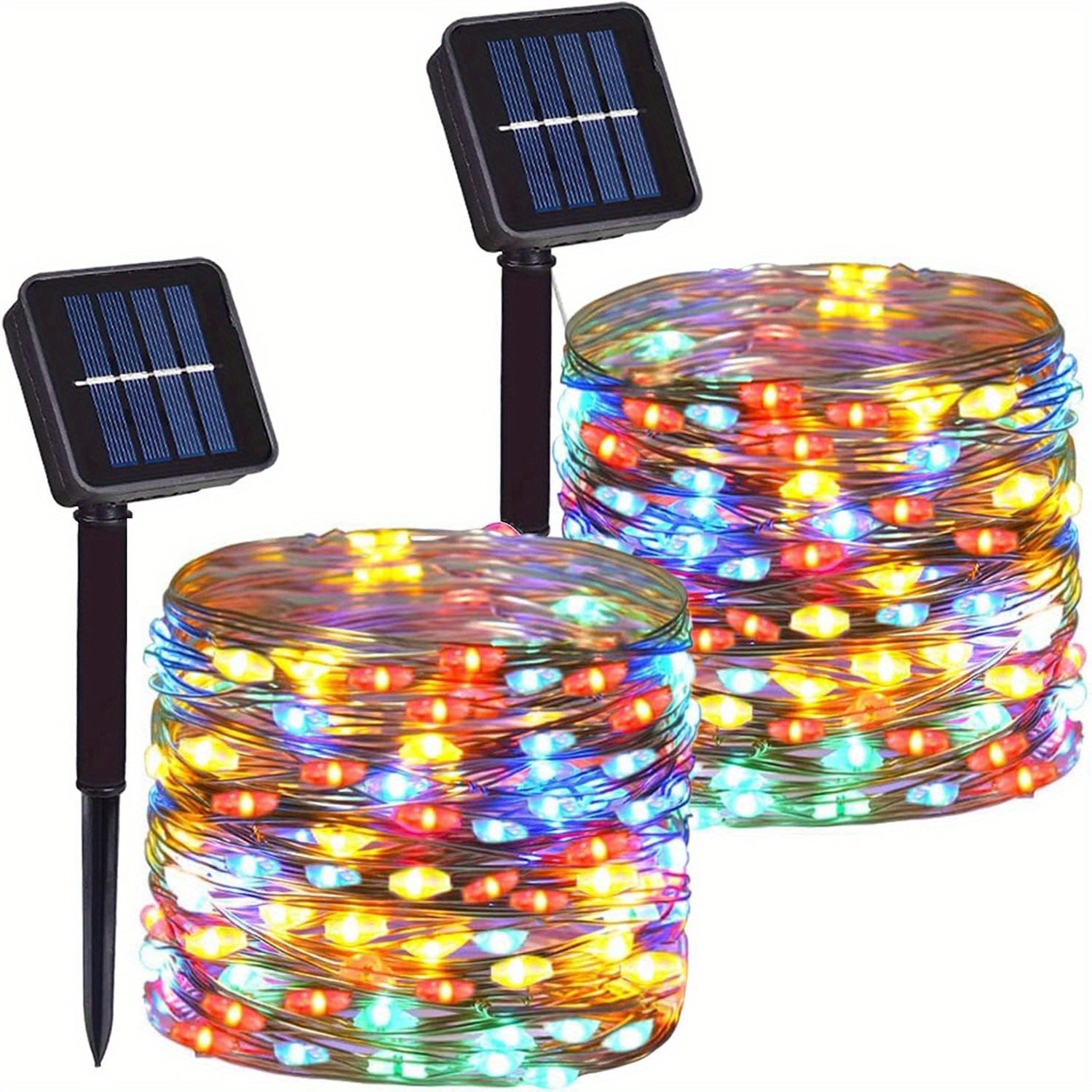 

2/ 4 Pack 110 Ft 300 Led Solar Powered Copper Wire String Lights Outdoor, Waterproof, 8 Modes Fairy Lights For Garden, Patio, Party, Yard, Christmas