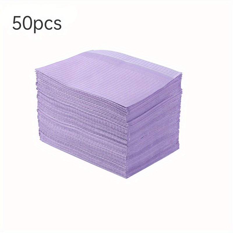 TEMU Disposable Nail Pads: 50pcs/pack Foldable Nail Paper Towels Suitable For Tables Acrylic Nail Practice Sheets 3-layer Waterproof Nail Art Table