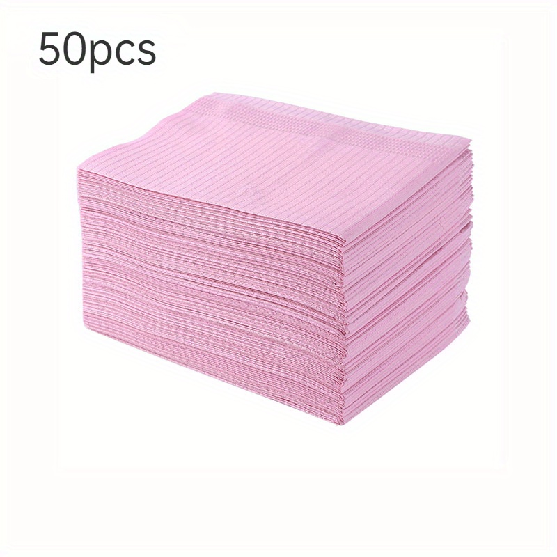 Image of Disposable Nail Pads: 50pcs/pack Foldable Nail Paper Towels Suitable For Tables Acrylic Nail Practice Sheets 3-layer Waterproof Nail Art Table Pads Cleaning Pads Suitable For Salon Nail Art