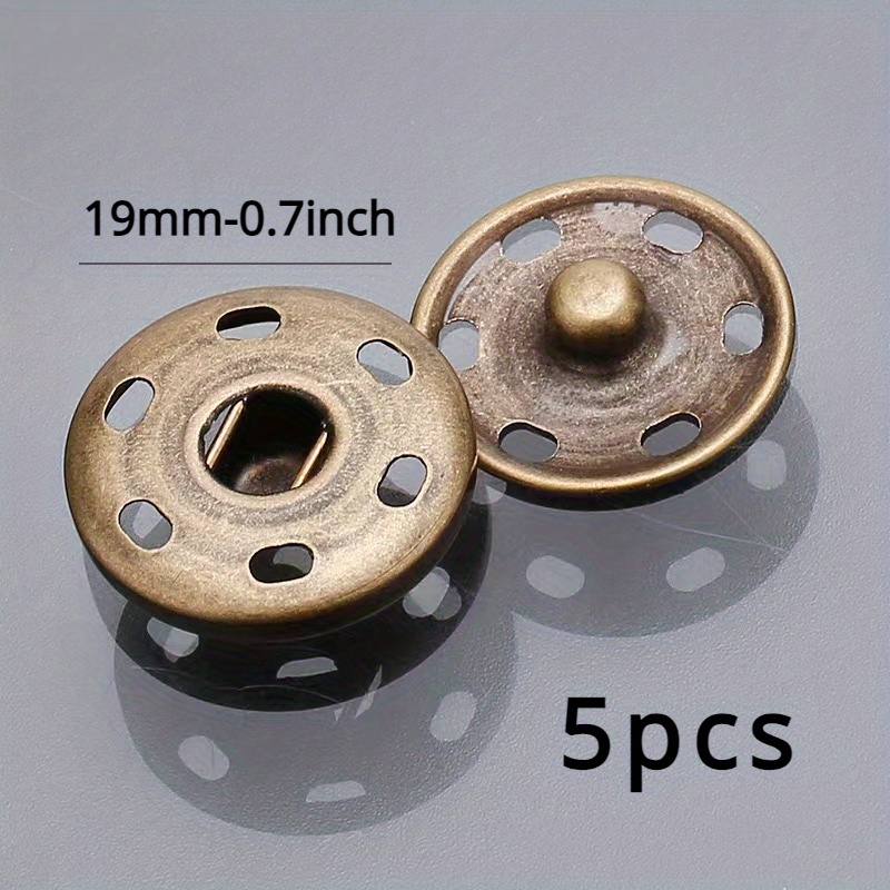 5pcs 2-color, 19mm-0.7inch, Invisible Hidden Buttons, Round Mother Button, Coat And Other Clothing Buttons, Buttons,…: retailer-supplied image