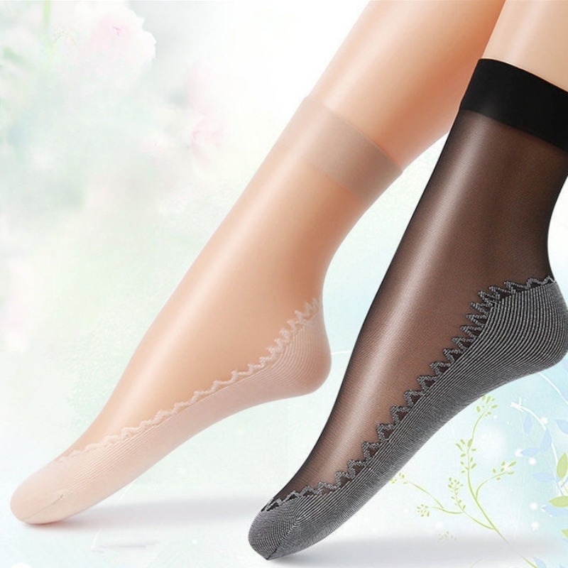 10pcs Ankle High Tights For Women Polyamide Knit Fabric Reinforced Toe Sole Non Slip Sweat Absorption Hand Wash Outdoor Socks Temu Temu