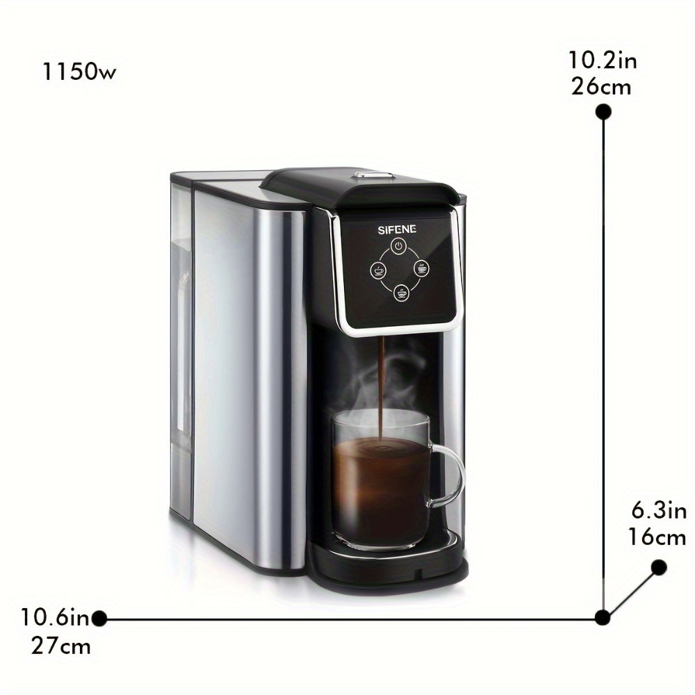

3-in-1 Single Serve Coffee Maker For K-pods, Ground Coffee, And Loose Leaf Tea, Custom Temperature And Strength Control, Quick Brew With Large 50 Oz Reservoir