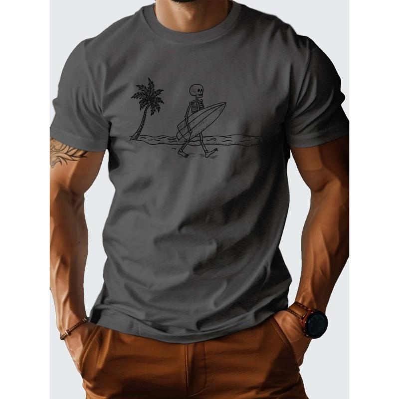 

Surfboard Skeleton G500 Pure Cotton Men's T-shirt With Comfort Fit