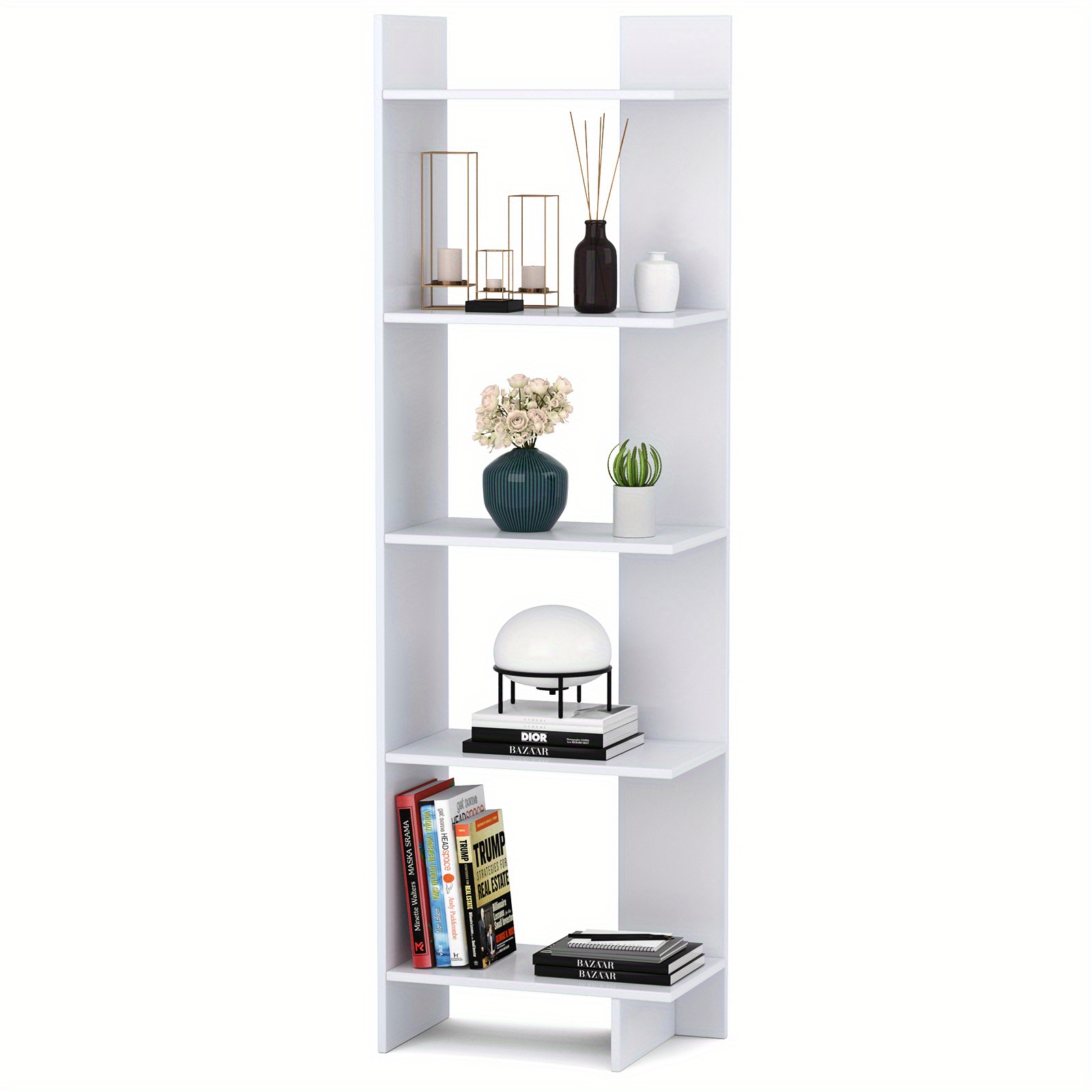 

Lifezeal 5-tier Bookcase Storage Open Shelves Display Unit Room Divider For Home Office