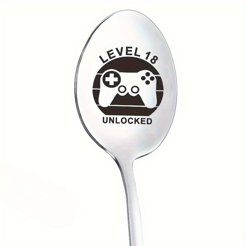 

Game Controller Engraved Stainless Steel Spoon - Coffee, Ice Cream, Tea & Desserts - Ideal Gift For Valentine's Day, Birthdays,