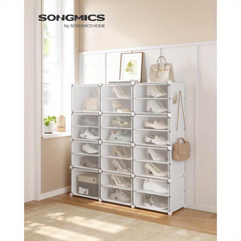 

Songmics Shoe Rack, 12 Shoe Organizer , 48 Plastic Shoe Storage , For , Entryway, , Plastic