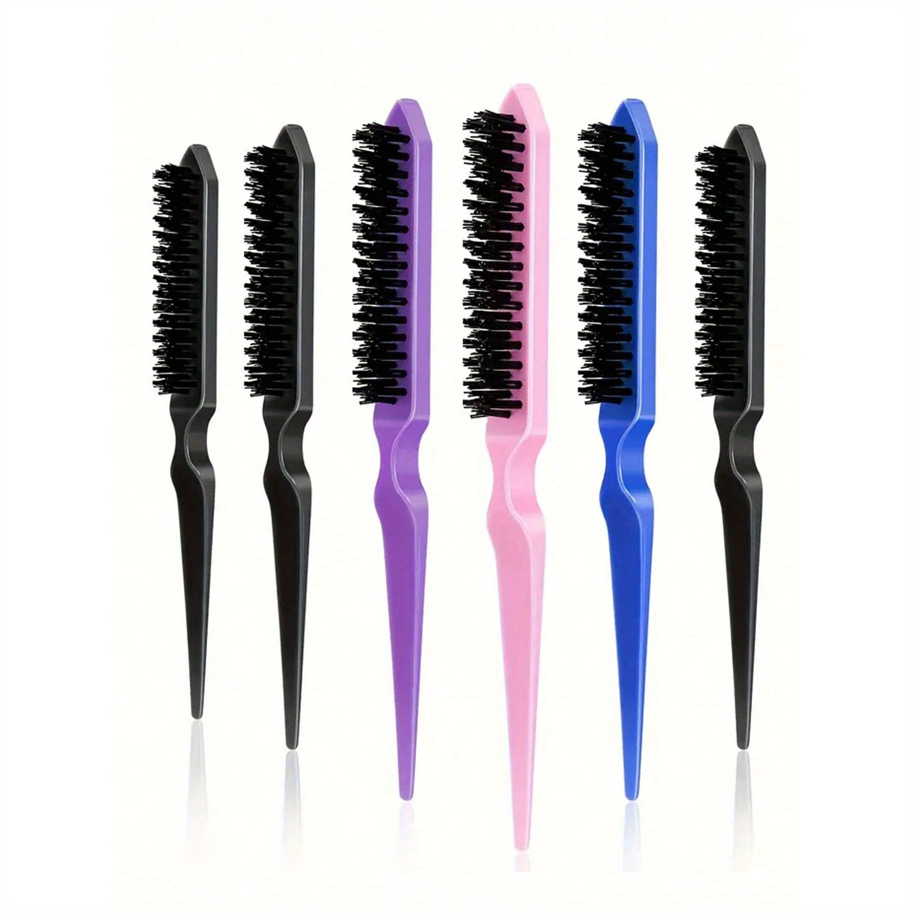 

Professional 3-row Teasing Comb For Fluffy Styles - Abs Plastic, Ideal For All Hair Types