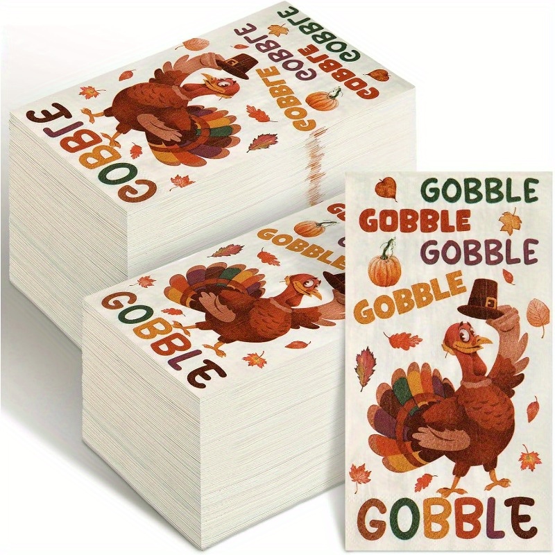 

Thanksgiving Turkey Towel - Super Soft, Machine Washable, Woven Polyester Napkin For Bathroom And Fall , Modern Cartoon Theme, Oblong, 18x26 Inches - 1 Piece