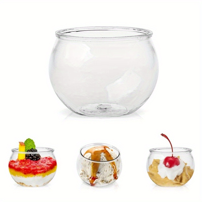 10pcs 120ml disposable round party dessert cup cake yogurt appetizer ice cream ball mousse ball   cup details 1