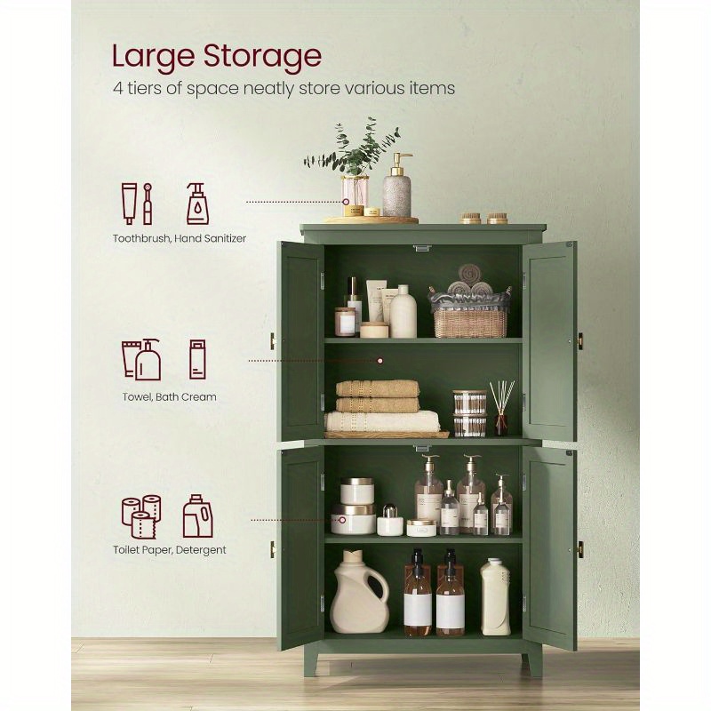 

Vasagle Bathroom Floor Storage Cabinet, Bathroom Storage , Freestanding Cabinet With , Adjustable Shelves, 11.8 X 23.6 .3 Inches