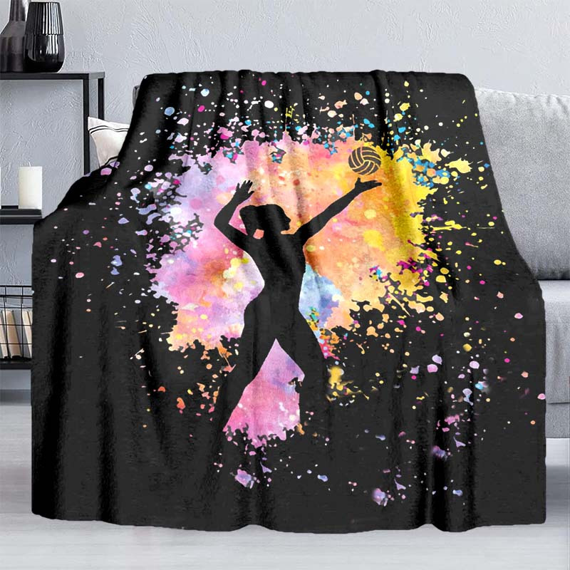 

Cozy Volleyball Team Throw Blanket For Women - Soft, Warm Polyester Nap Blanket Sofa, Bed, Office Chair, Travel & Camping