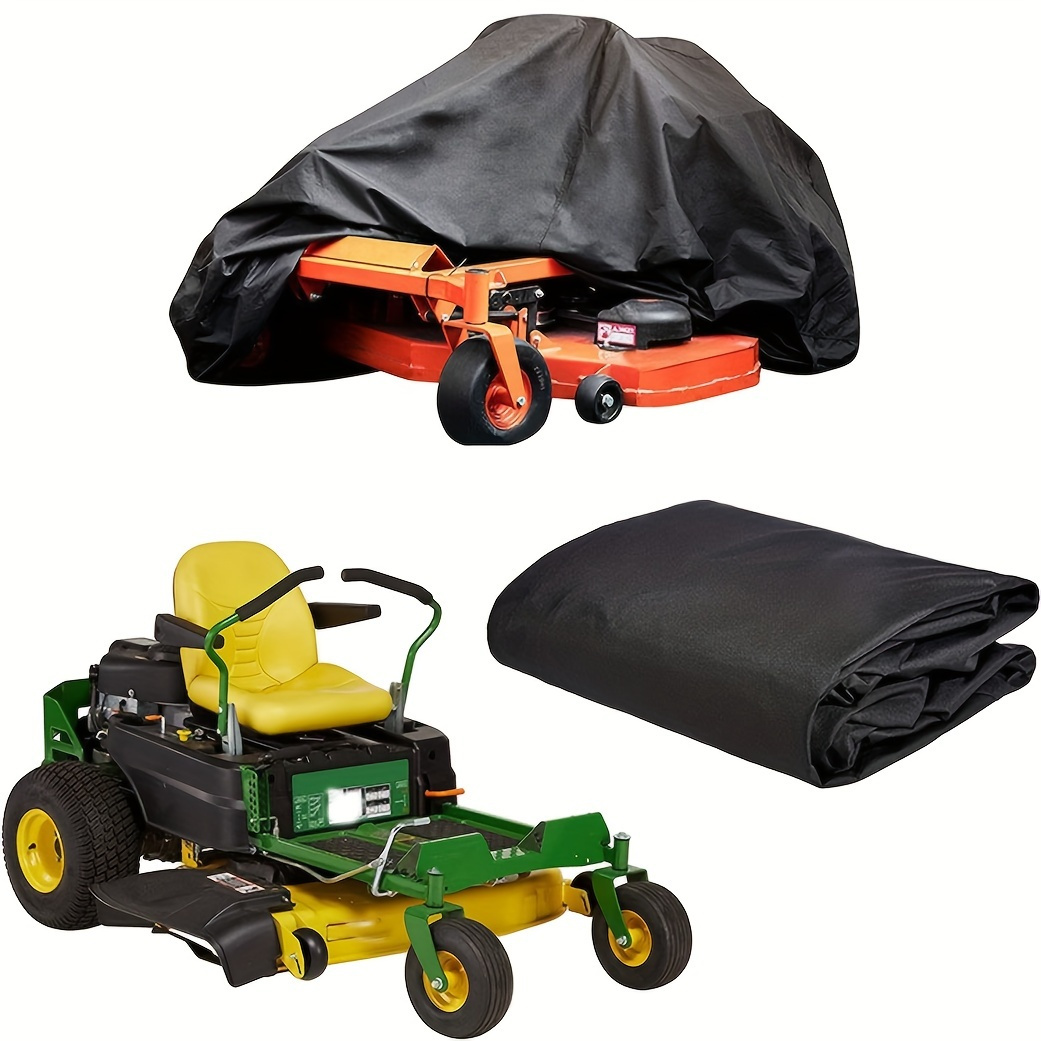 

Heavy-duty Waterproof Zero-turn Lawn Mower Cover - 210d Polyester Oxford Universal Fit With Uv, Dust, And Wind Protection, Plus Storage Bag - Outdoor Accessory For Lawnmower Protection