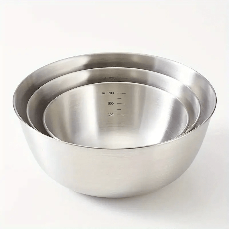 

3pcs Steel Set - Salad, & Bowls For Cooking And , 304 , For &