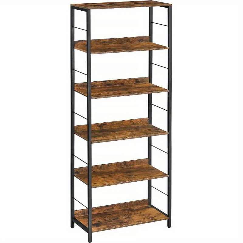 

Vasagle 6-tier Bookshelf, Bookcase For Office, 11.8 X 23.6 X 70.1 Inches, Shelving Unit, With Back Panels, Industrial Style, For Living Room, Study, Home Office