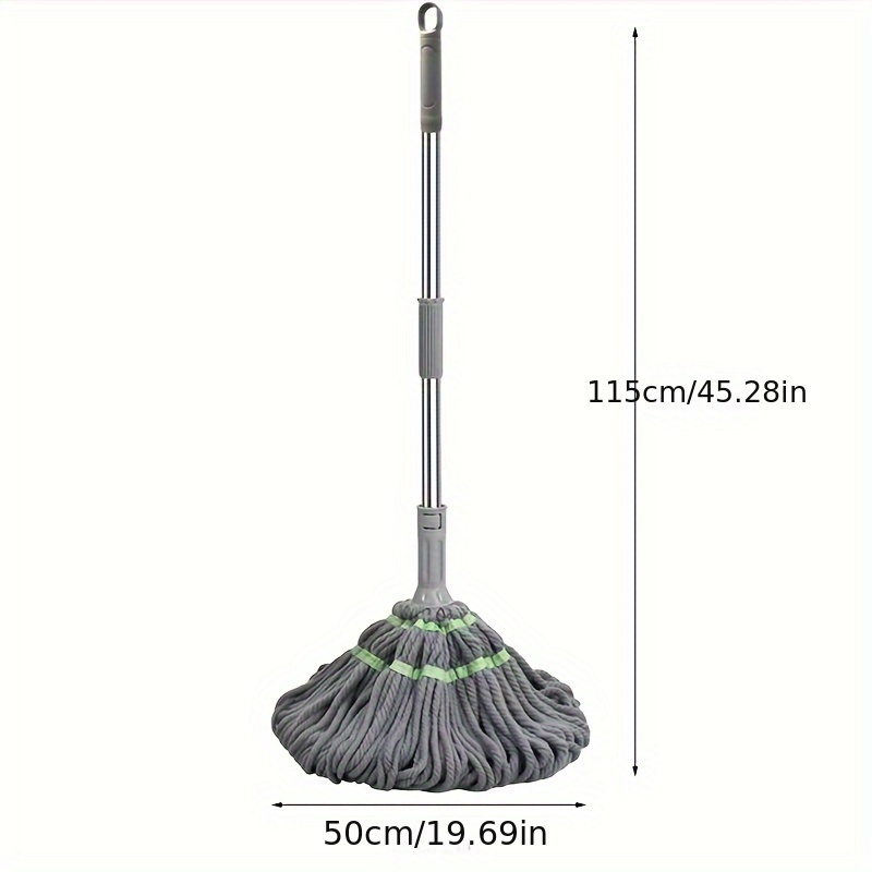 TEMU Easy-wring Hand-free Rotating Mop - Durable, Absorbent For Floors, Kitchen, Bathroom, Tile, Hardwood & Laminate - Essential Cleaning Tool