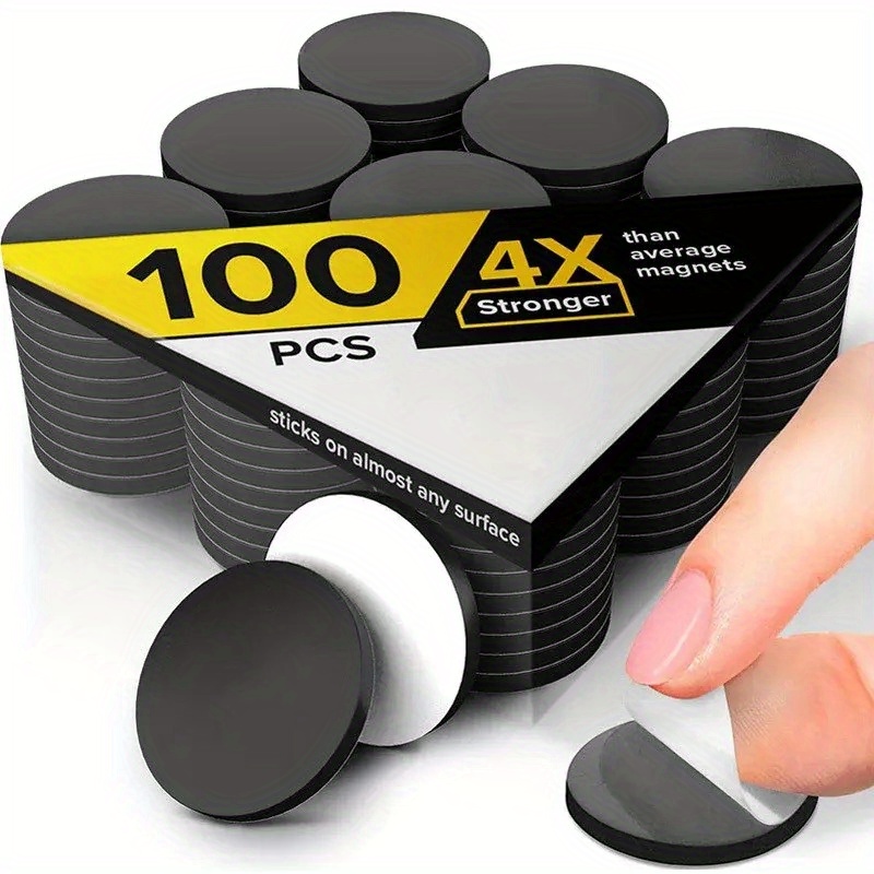 

Easy-to-use Self-adhesive Magnetic Dots, 50/100pcs Piece - Versatile & Durable For Photos, Crafts & Decorations