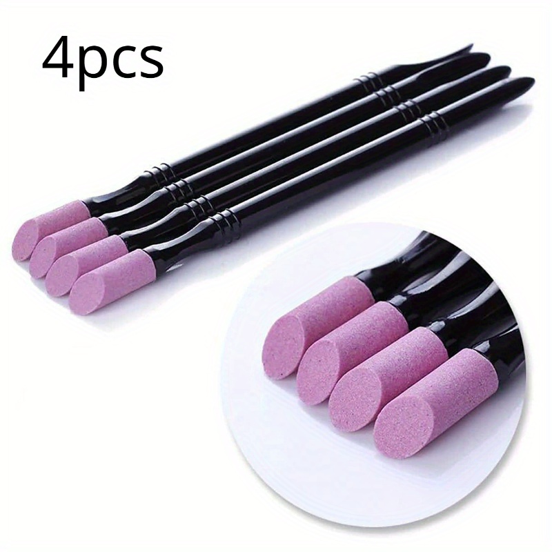 4pcs Nail Scrub Pen Cuticle Remover Pusher Manicure Nail Care Tool Art Tool