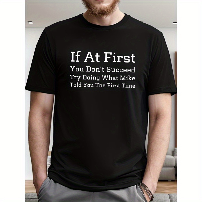

Follow Mike S First Advice Men's Short Sleeve T-shirt Summer T-shirt Top