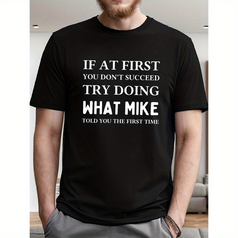 

Follow Mike S First Advice Men's Short Sleeve T-shirt Summer T-shirt Top